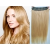 Clip in pás z pravých vlasů 53cm rovný – přírodní blond