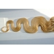 Clip in pás z pravých vlasů 53cm vlnitý – nejsvětlejší blond