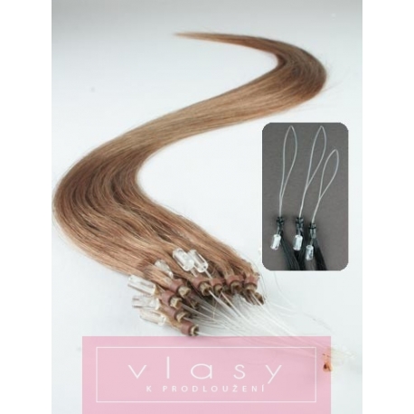 Vlasy pro metodu Micro Ring / Easy Loop / Easy Ring / Micro Loop 40cm – světle hnědé