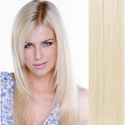 Vlasy pro metodu Pu Extension / TapeX / Tape Hair / Tape IN 50cm - platinová blond