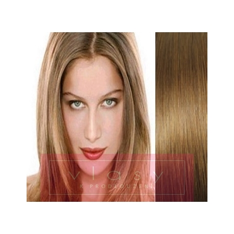 Vlasy pro metodu Pu Extension / TapeX / Tape Hair / Tape IN 60cm - světle hnědé