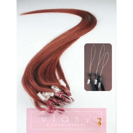 Vlasy pro metodu Micro Ring / Easy Loop / Easy Ring / Micro Loop 60cm – měděná