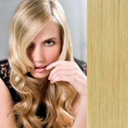 Clip in vlasy 73cm 100% lidské – REMY 140g – PŘÍRODNÍ BLOND